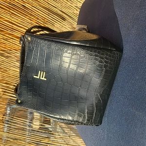 London Fog Faux Croc Leather Crossbody